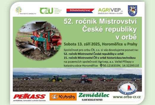 52. ročník Mistrovství České republiky v orbě – Pozvánka, Přihlášky pro oráče